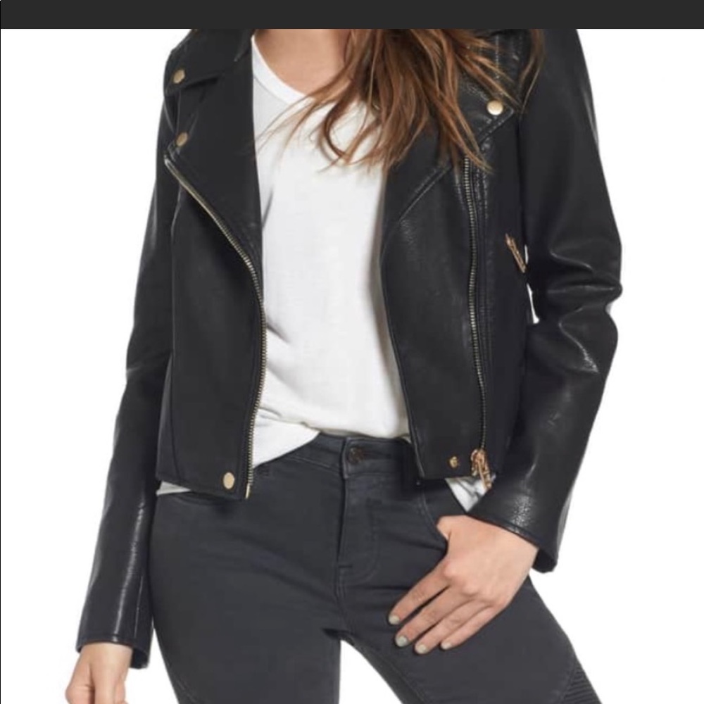Blank NYC Leather Moro Jacket Wmns Small, Rose Gold Hardware